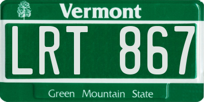 VT license plate LRT867