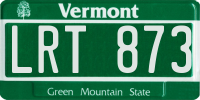 VT license plate LRT873