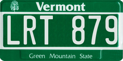 VT license plate LRT879