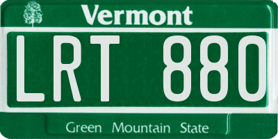VT license plate LRT880