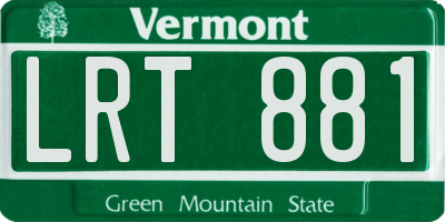 VT license plate LRT881