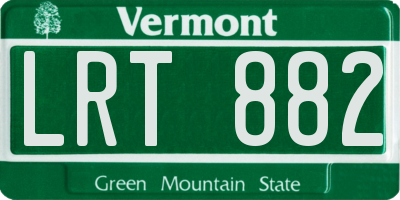VT license plate LRT882
