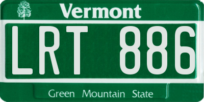 VT license plate LRT886