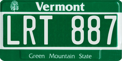 VT license plate LRT887