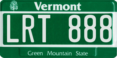 VT license plate LRT888
