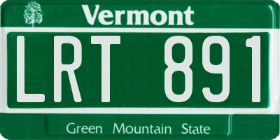 VT license plate LRT891