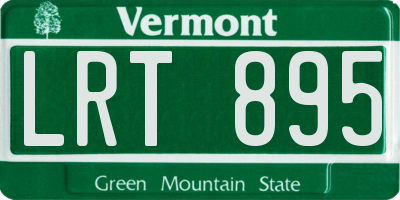 VT license plate LRT895