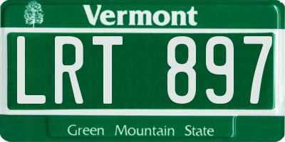 VT license plate LRT897