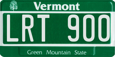 VT license plate LRT900