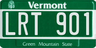 VT license plate LRT901