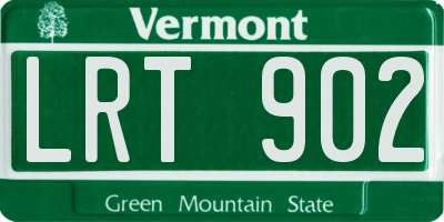 VT license plate LRT902
