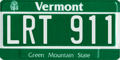 VT license plate LRT911