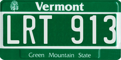 VT license plate LRT913