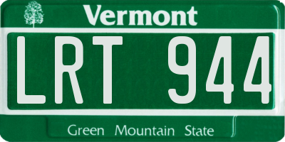 VT license plate LRT944