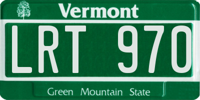 VT license plate LRT970