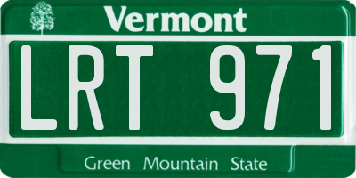 VT license plate LRT971