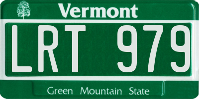 VT license plate LRT979