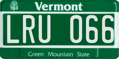VT license plate LRU066