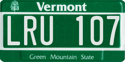 VT license plate LRU107