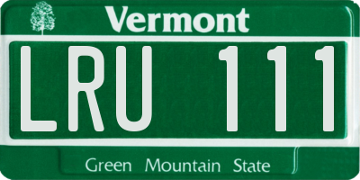 VT license plate LRU111