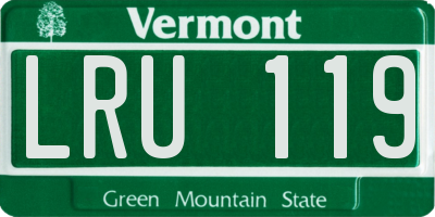 VT license plate LRU119