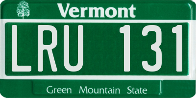 VT license plate LRU131