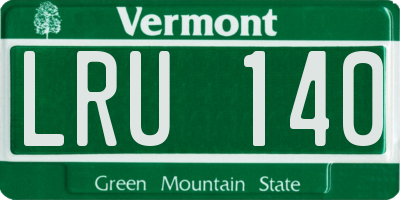 VT license plate LRU140