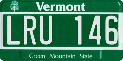 VT license plate LRU146