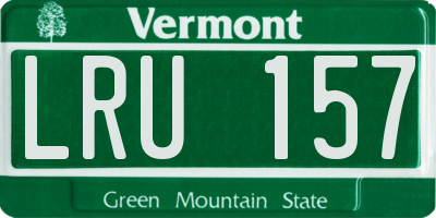 VT license plate LRU157