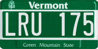 VT license plate LRU175