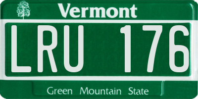 VT license plate LRU176