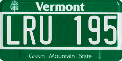 VT license plate LRU195