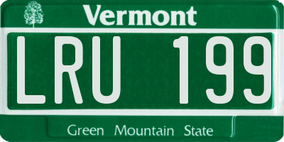 VT license plate LRU199