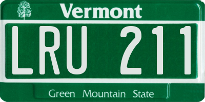 VT license plate LRU211