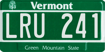 VT license plate LRU241