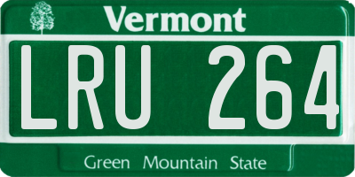 VT license plate LRU264