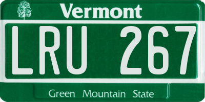 VT license plate LRU267