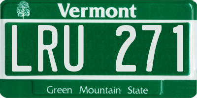 VT license plate LRU271