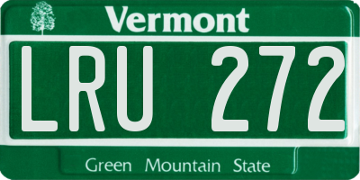 VT license plate LRU272