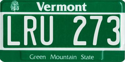 VT license plate LRU273