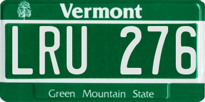 VT license plate LRU276