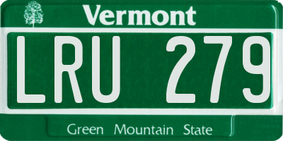 VT license plate LRU279