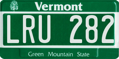 VT license plate LRU282