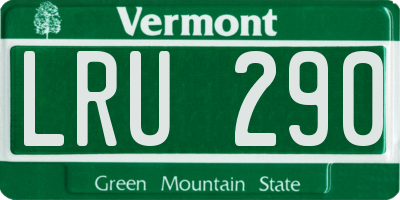 VT license plate LRU290