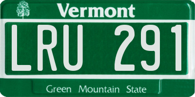 VT license plate LRU291