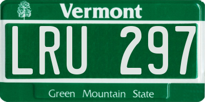 VT license plate LRU297