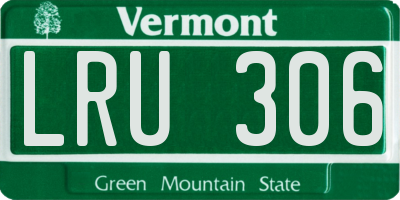 VT license plate LRU306