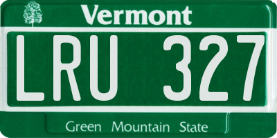VT license plate LRU327