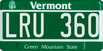 VT license plate LRU360