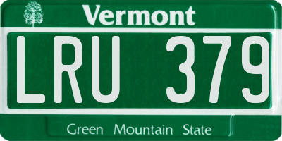 VT license plate LRU379